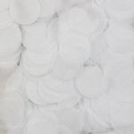 All White confetti circles - five handfuls