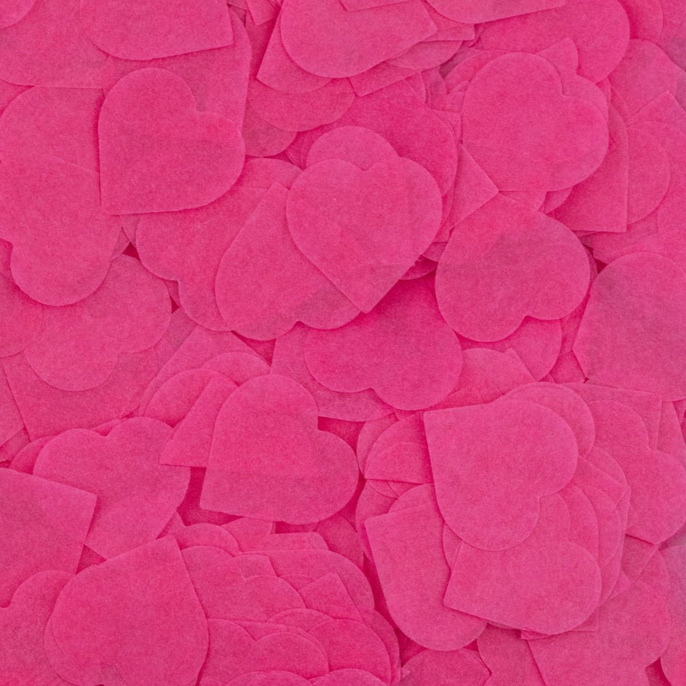 Rhubarb confetti hearts - five handfuls