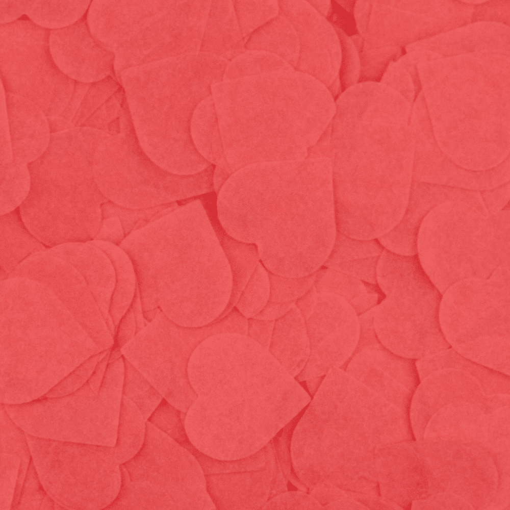Strawberry Laces confetti hearts - five handfuls