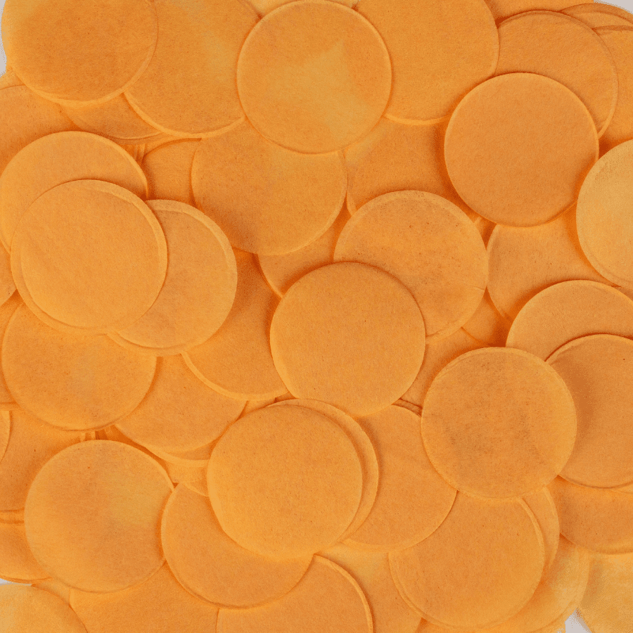 Clockwork Orange confetti circles - five handfuls