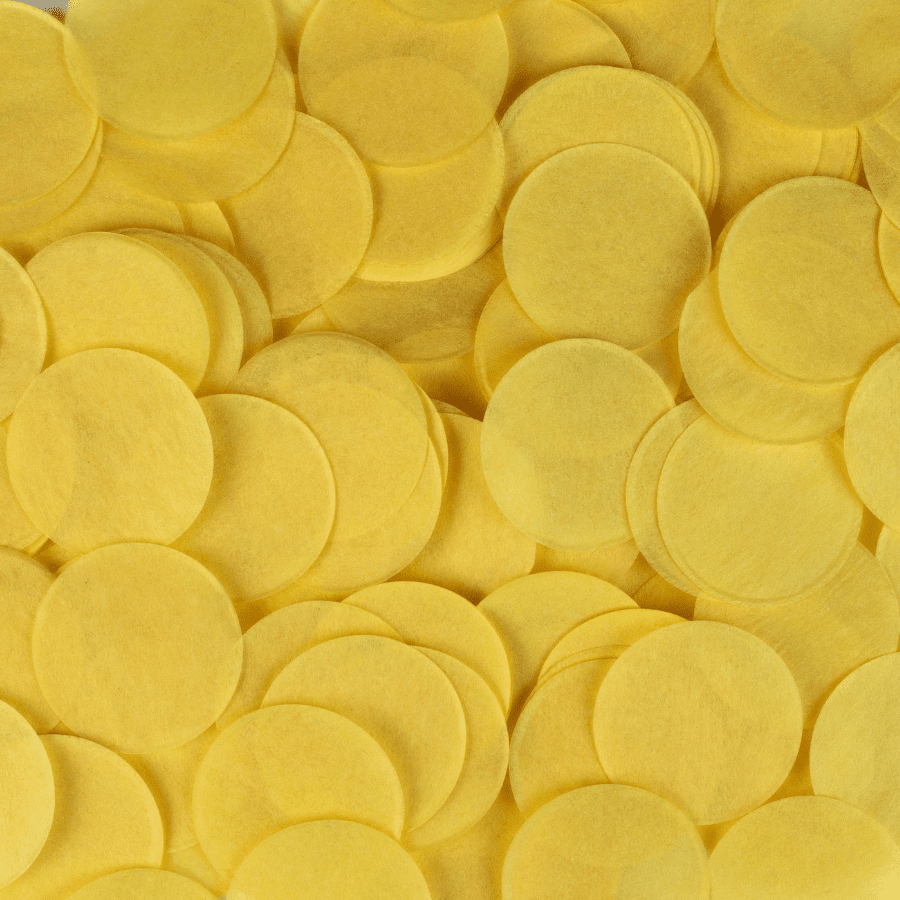 Submarine Yellow confetti circles - five handfuls